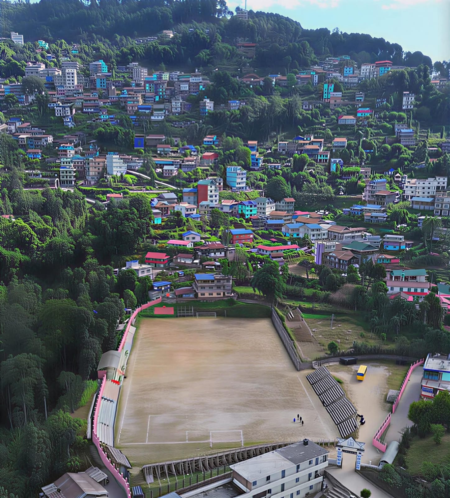 श्री भानु जन माध्यमिक विद्यालयको खेल मैदान